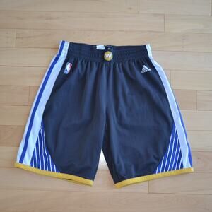 Adidas Basketball Athletic Shorts Gray Warriors Size Large